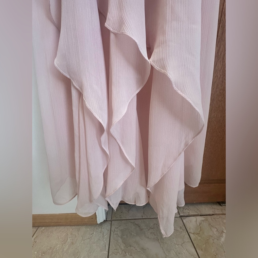 White By Vera Wang brand new with tags blush pink size 2 gown with satin belt - Picture 5 of 11